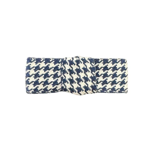 Marine houndstooth hair clip